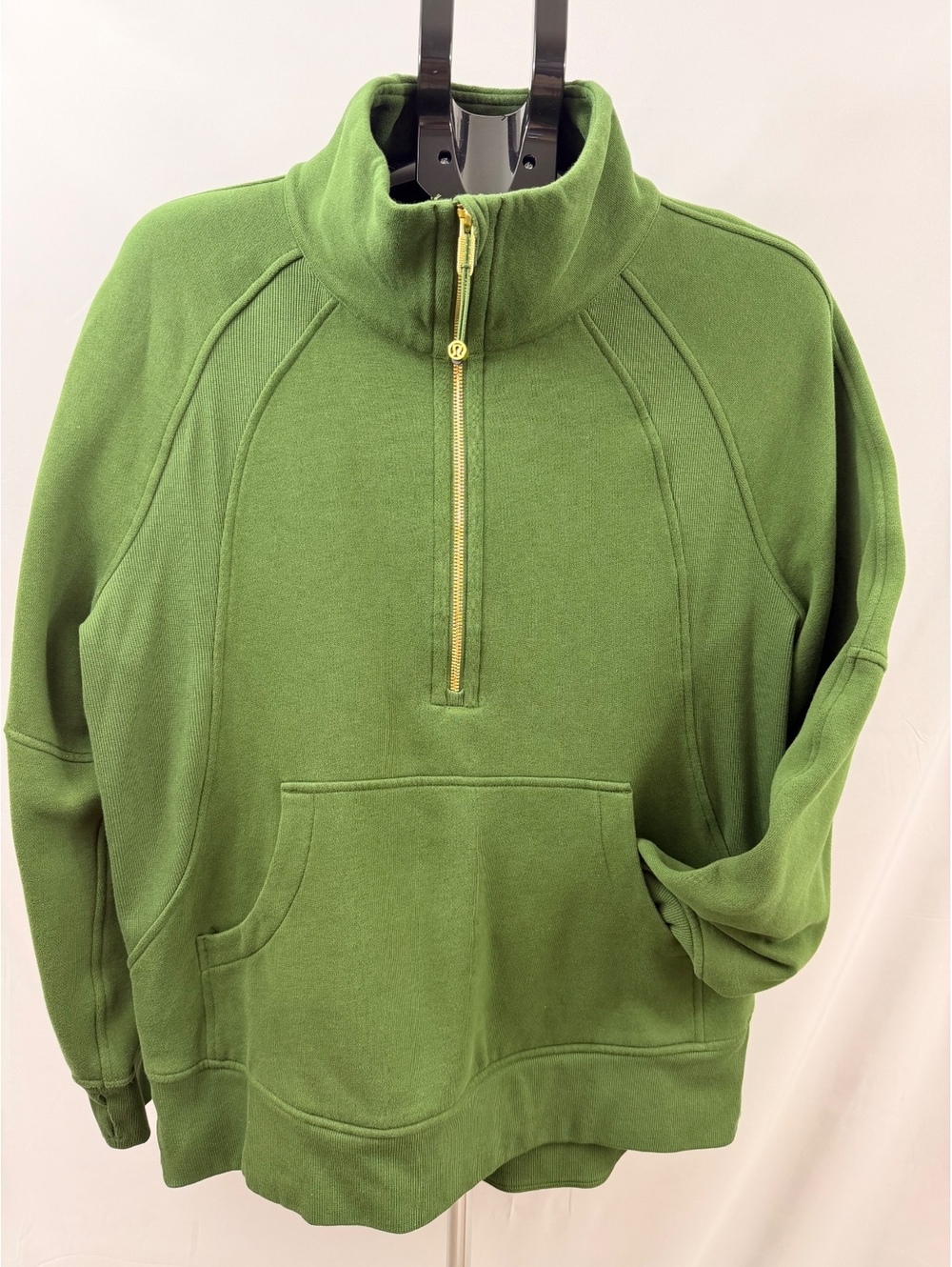 Lululemon Scuba Oversized Funnel-Neck Half-Zip Rainforest Green/Gold Size M/L